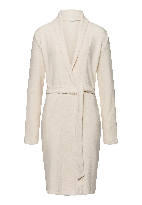 Weekend Specials to Enjoy Easy Wear Cotton Blend Shawl Collar Robe 100cm | Poppy Seed 78862-2894