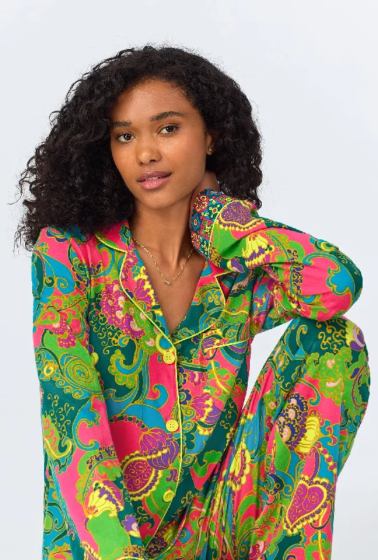 Don't Delay BedHead x Trina Turk Turkish Delight Long Sleeve Classic Stretch Jersey PJ Set