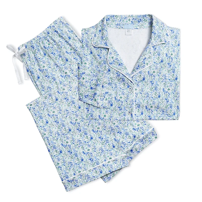 Now Available Birth Flowers Women’s Button Polo Long Pajama Set