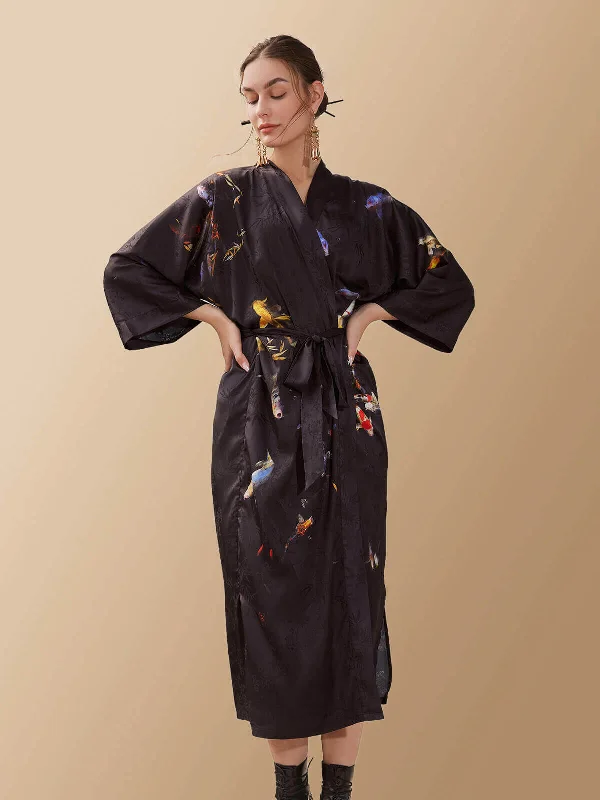 Weekend Offers That Shine Oriental Koifish Kimono Robe