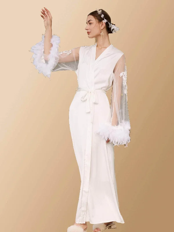 Weekend Specials to Snag White Feather Bridal Robe
