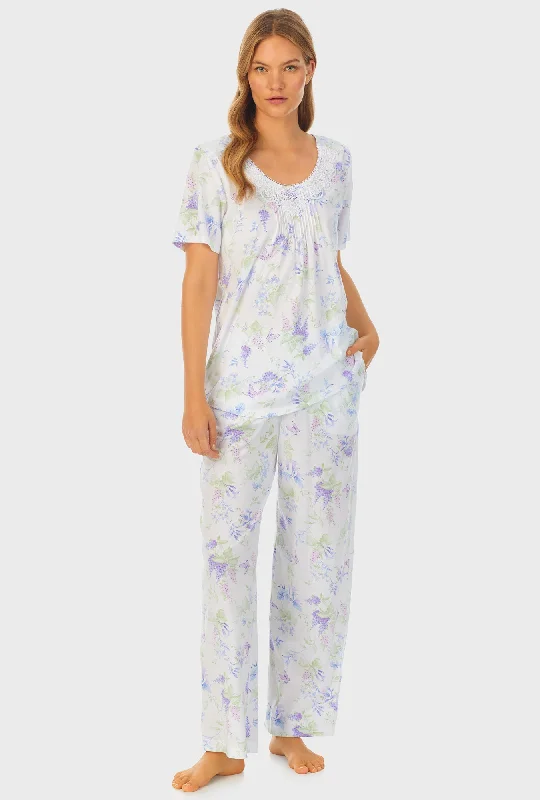 Pay Less Butterfly Garden Cotton Long Pajama Set