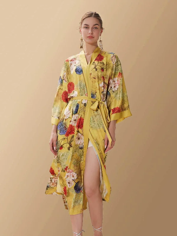Weekend Bargains to Love Golden Spring Kimono Robe