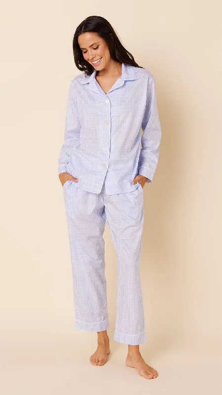 Weekend Savings Extravaganza Classic Gingham Luxe Pima Pajama - Blue