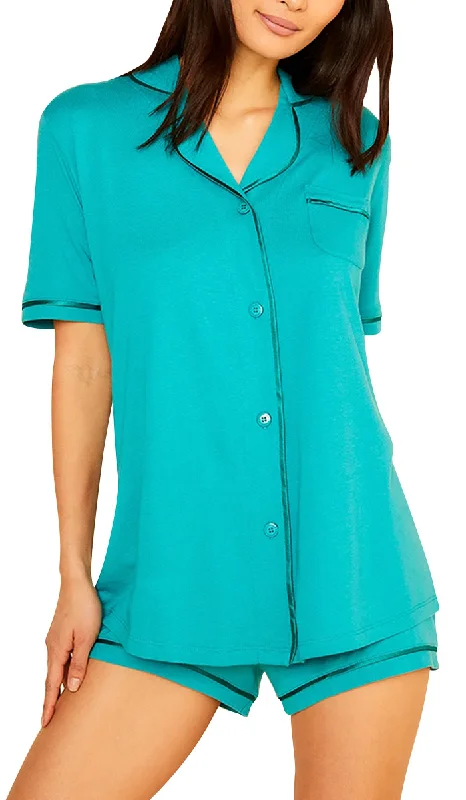 Early Bird Cosabella 50% Modal 50% Cotton Pyjama Short Sleeve Top & Boxer in Jade 9622 Early Bird Cosabella 50% Modal 50% Cotton Pyjama Short Sleeve Top & Boxer in Jade 9622