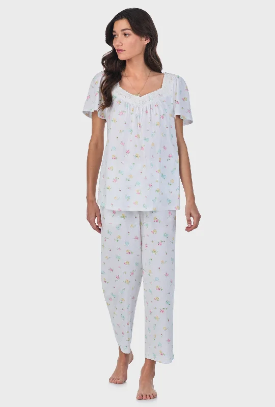 Unbeatable Deal Cottage Bouquet Cotton Capri Pajama Set