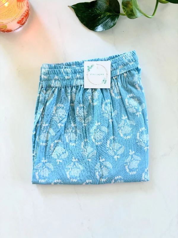 Weekend Special Cotton Pajama Pants Women - Frosted Flora