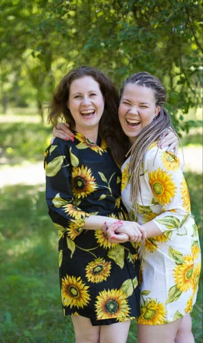 Half Price Sunflower Print Robes