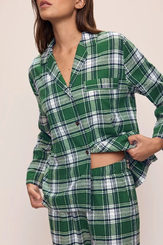 Weekend Deals That Sizzle Flannel Long PJ Set