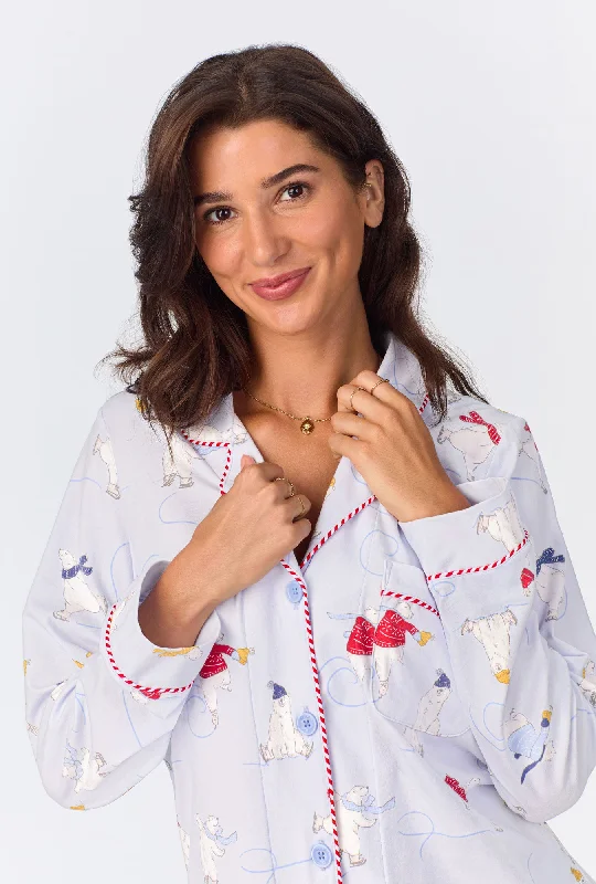 Exclusive Weekend Offers Inside Free Skate Long Sleeve Classic Stretch Jersey PJ Set