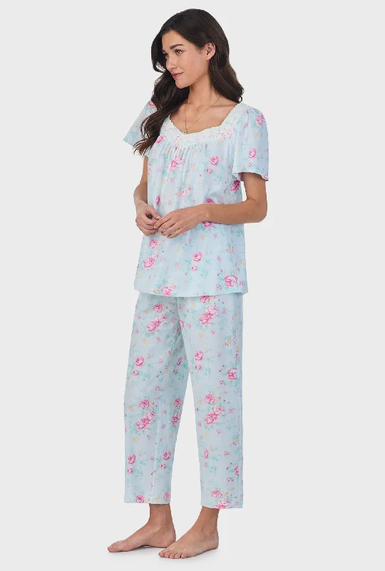 One-Day Only French Garden Cotton Capri Pajama Set