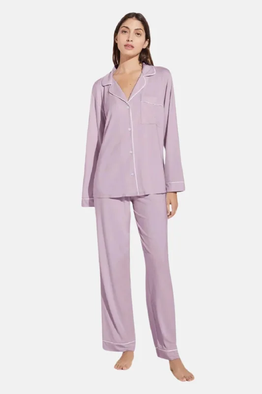 Weekend Bargains to Sizzle Gisele Long PJ Set in Lavender