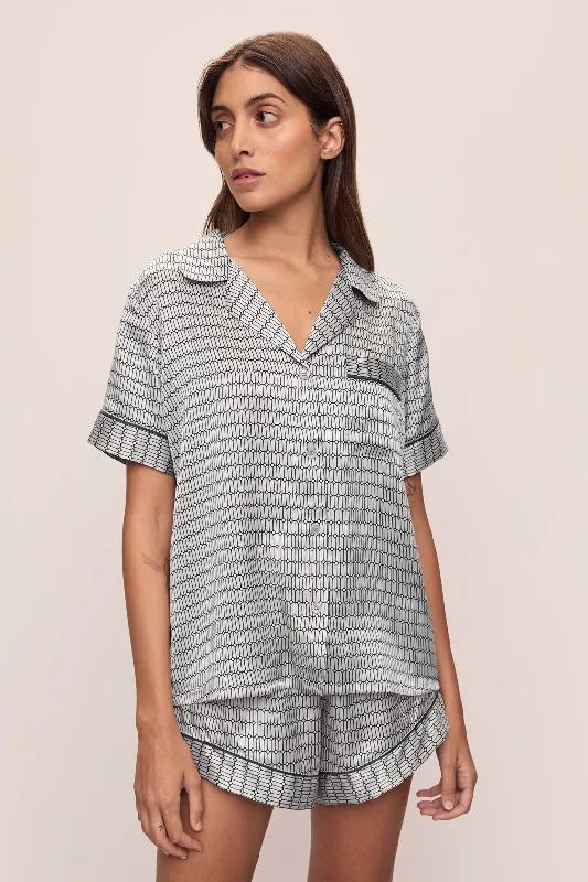 Now Available Inez Washable Silk Printed Short PJ Set