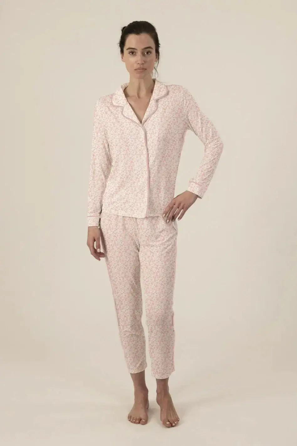 Shop Now Jolene Long Pajama set in Cheetah Hearts