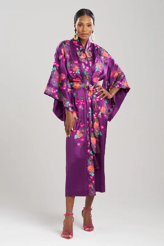 Weekend Offers That Sizzle Key Essentials Embroidered Kimono Silk Robe