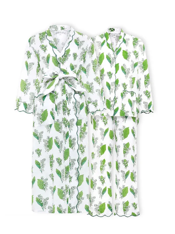Exclusive Deal Lily Of The Valley Bundle: Classic Robe + Pajamas