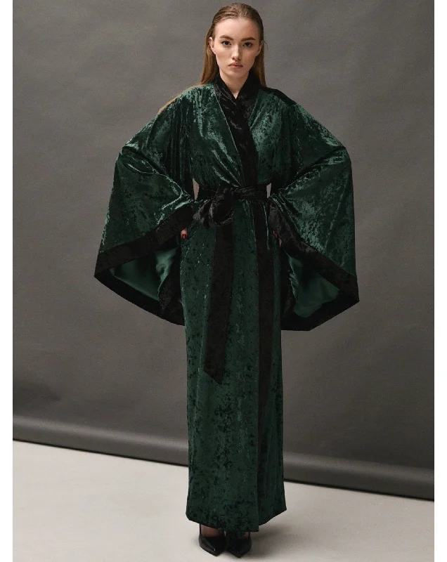 Weekend Savings Fiesta Long Crushed Velvet Kimono