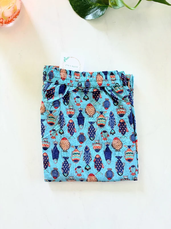 Unmissable Sale Cotton Pajama Pants Women - Marine Melodies