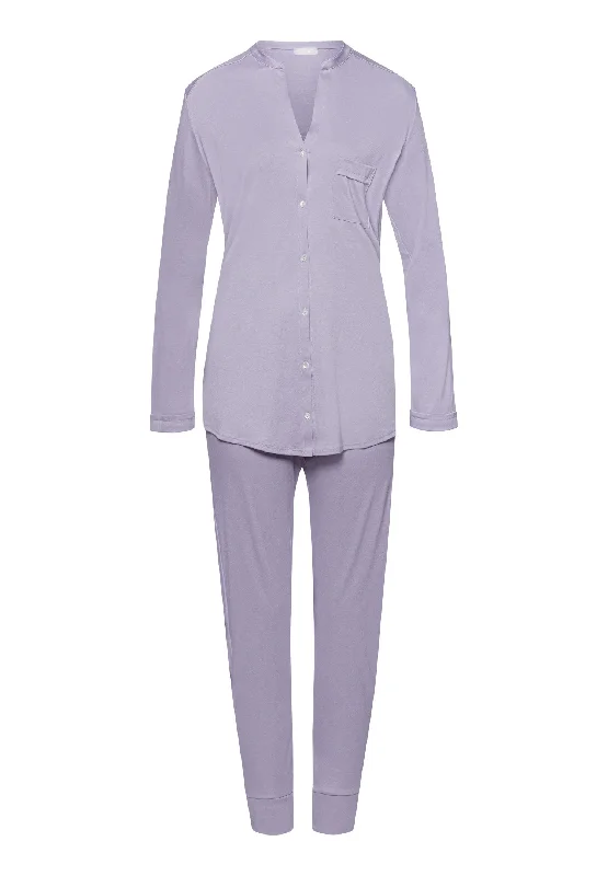 Reduced Rates Pure Essence Button Front Soft Cotton Pajama Set | Lavender Aura 77949-2476