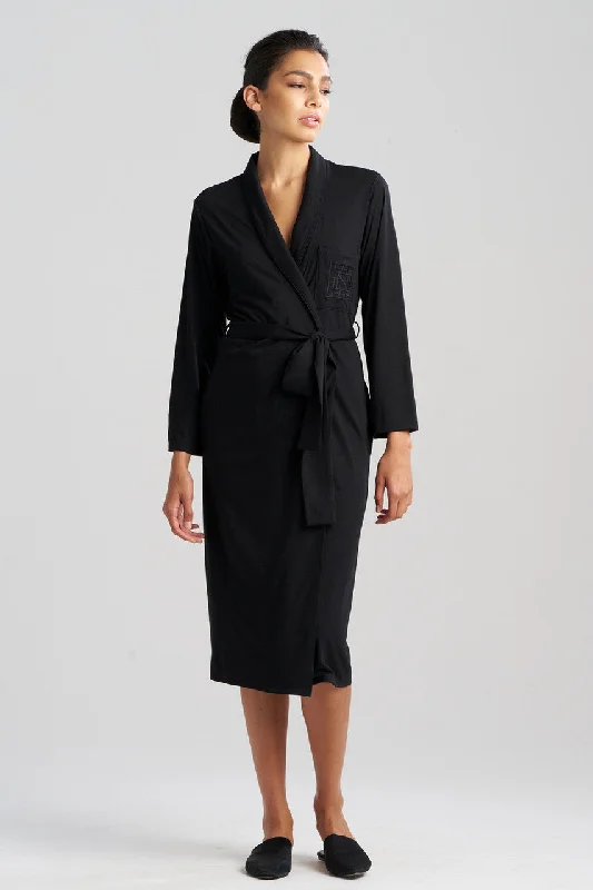 Midnight Madness Shangri-La Embroidered TENCEL™ Robe