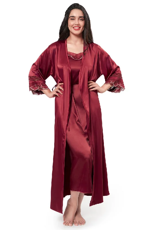 Weekend Offers That Thrill Eternal Bliss Robe - Red Berry