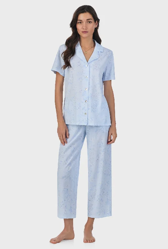 Exclusive Deal Summer Magnolia Cotton Capri Pajama Set