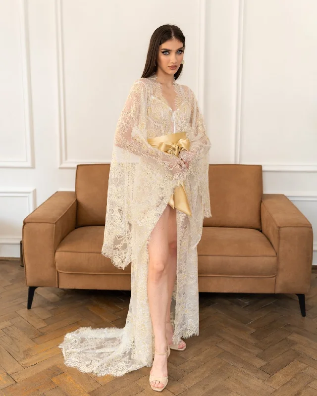 Weekend Deals That Dazzle Sunrise in Monaco Lace Robe for Bride