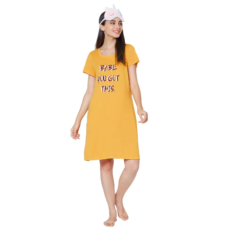 Hurry Up Super-Soft Cotton Modal Sleep Shirt-NT-98