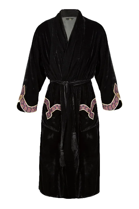 Weekend Offers That Impress Termeh Robe - Black