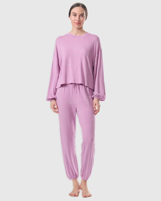 Online Deal To The Moon Long Sleeve PJ Set