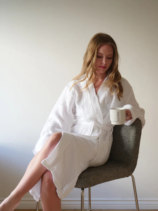 Weekend Bargains Await You TURKISH T~ Vintage muslin bathrobe