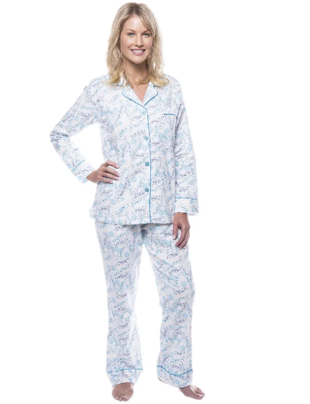 Floral White/Blue