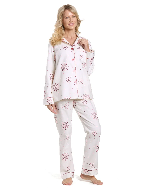 Lovely Snowflakes White-Red