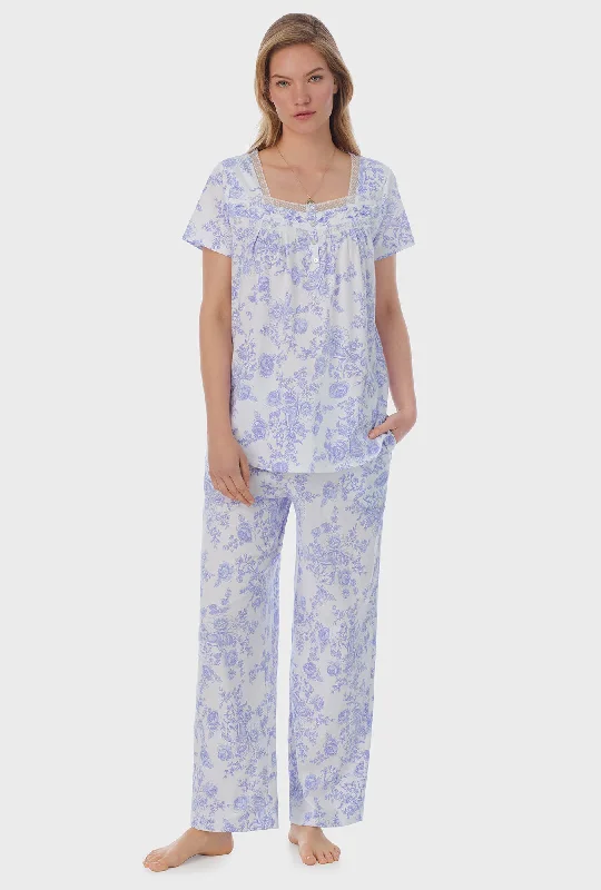 Weekend Savings Sensation Vintage Rose Cotton Long Pajama Set