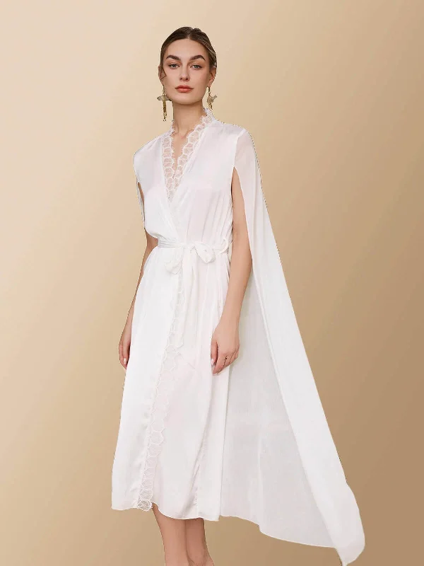 Weekend Savings Fiesta White Cape Bridal Robe