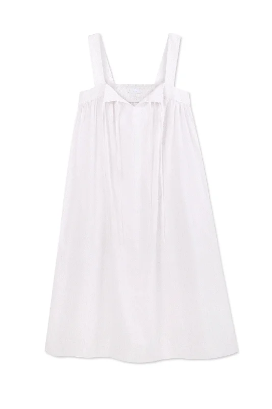 Super Bargain Poplin Caroline Nightgown in White Maze
