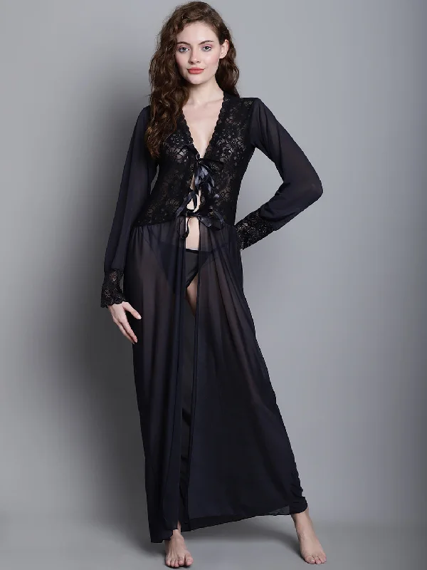 Big Deal Overall Net with Exquisite Lace Robe