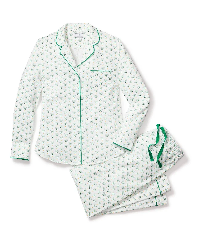 Final Offer Women's Twill Pajama Set in Match Point