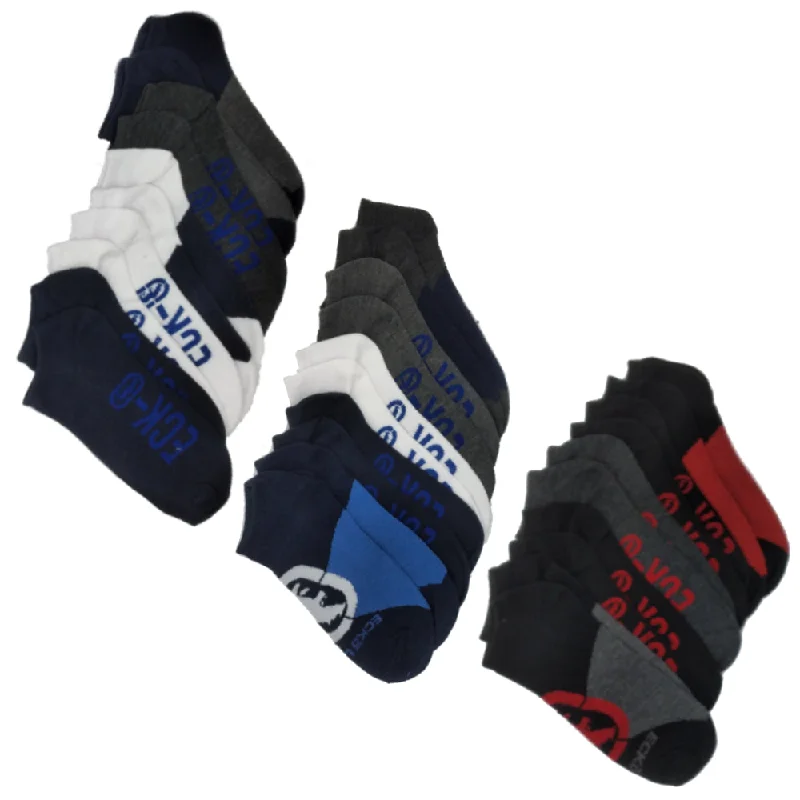 Instant Savings 10-20 Pairs of Ecko Men's Basic Quick Dry No Show Athletic Socks 10-13