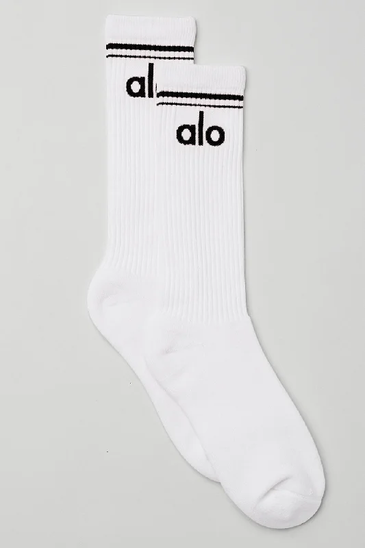 Epic Value Unisex Throwback Sock - White/Black