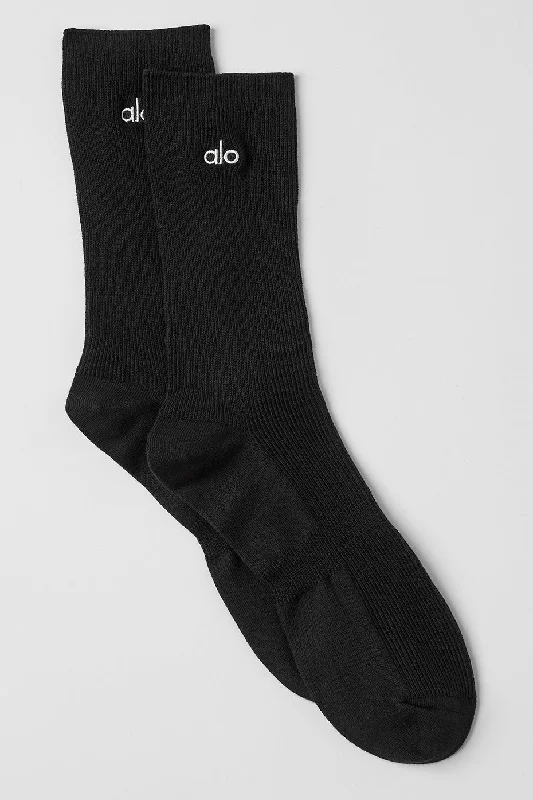 Huge Savings Unisex Half-Crew Understated Sock - Black