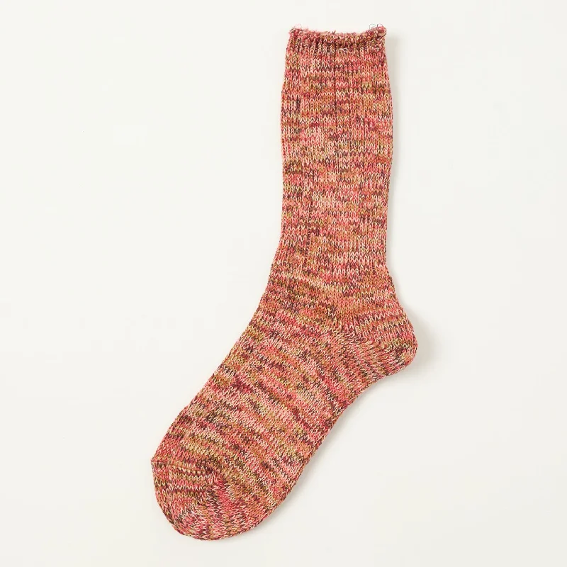 The Best Deal Anonymous Ism 5 Colour Mix Crew Socks - Brick