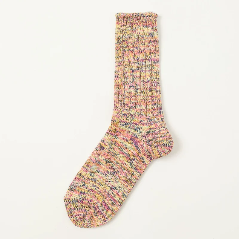 Deal of the Day Anonymous Ism 5 Colour Mix Crew Socks - Pink/Multi