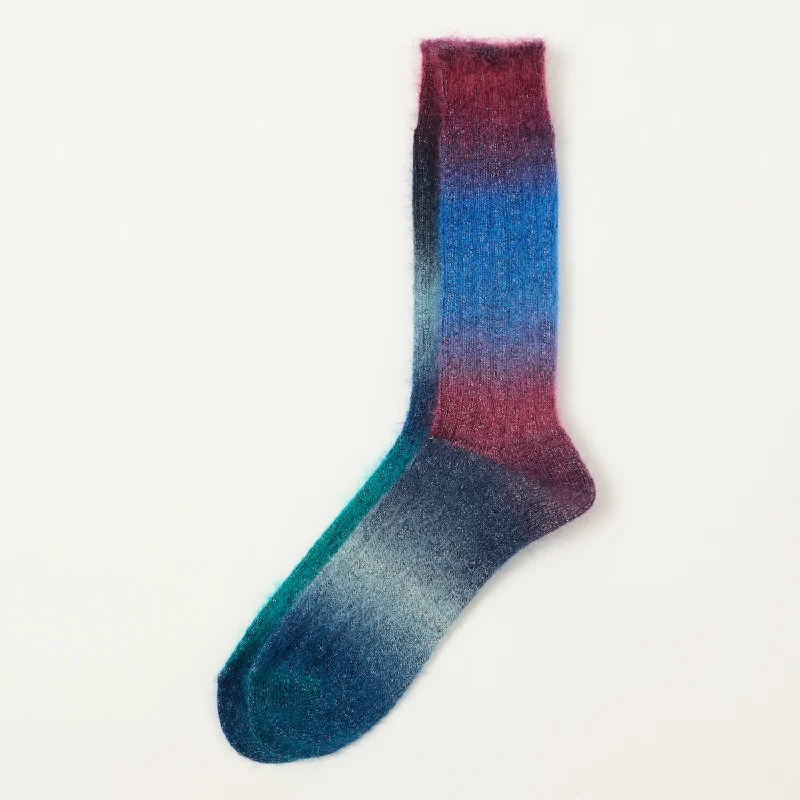 Don't Miss Out Anonymous Ism Mohair Rib Crew Socks - Blue