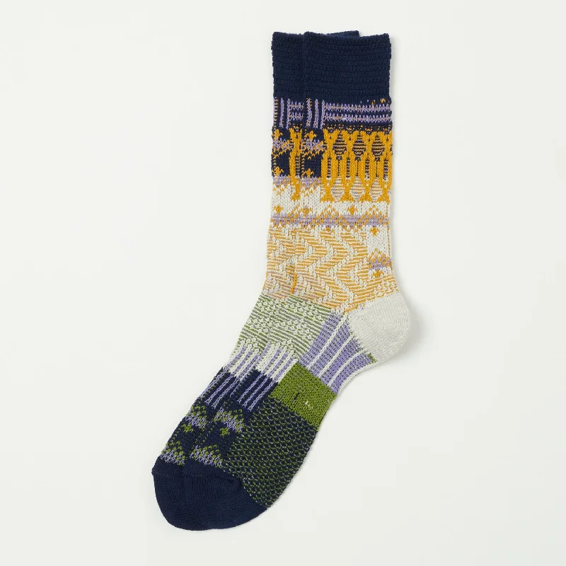 Midnight Sale Anonymous Ism Multi Links JQ Crew Socks - Navy
