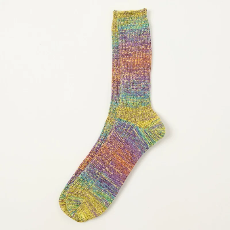 Sale Alert Anonymous Ism Splash Pattern Crew Socks - Purple