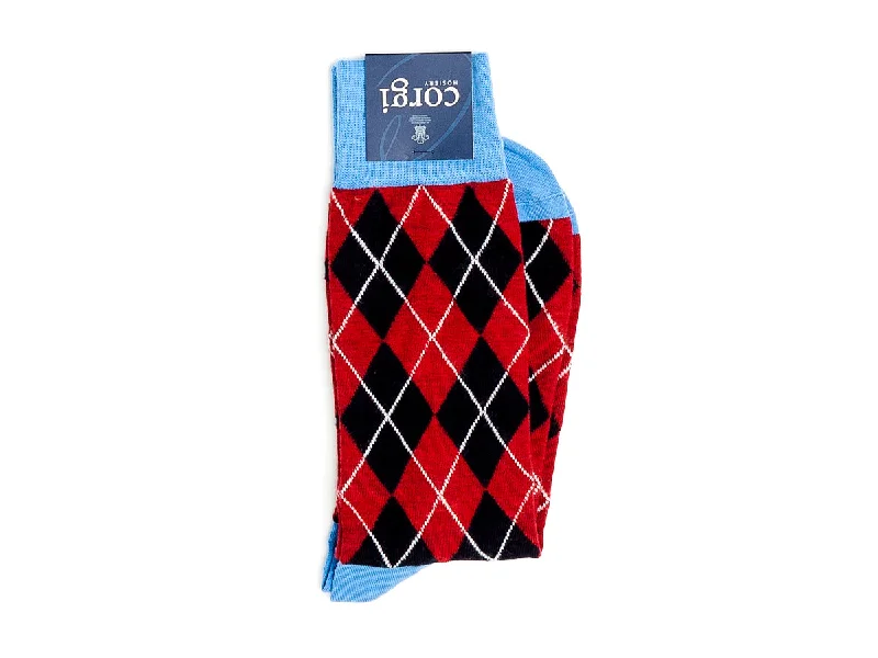 Weekend Bargains Galore Argyle Socks Red