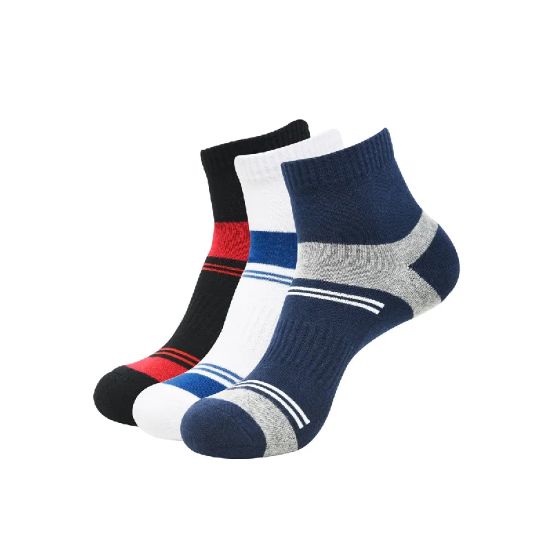 Weekend Savings Bonanza Balenzia High Ankle Socks for Men (Pack of 3 Pairs/1U)- Sports Socks Weekend Savings Bonanza Balenzia High Ankle Socks for Men (Pack of 3 Pairs/1U)- Sports Socks