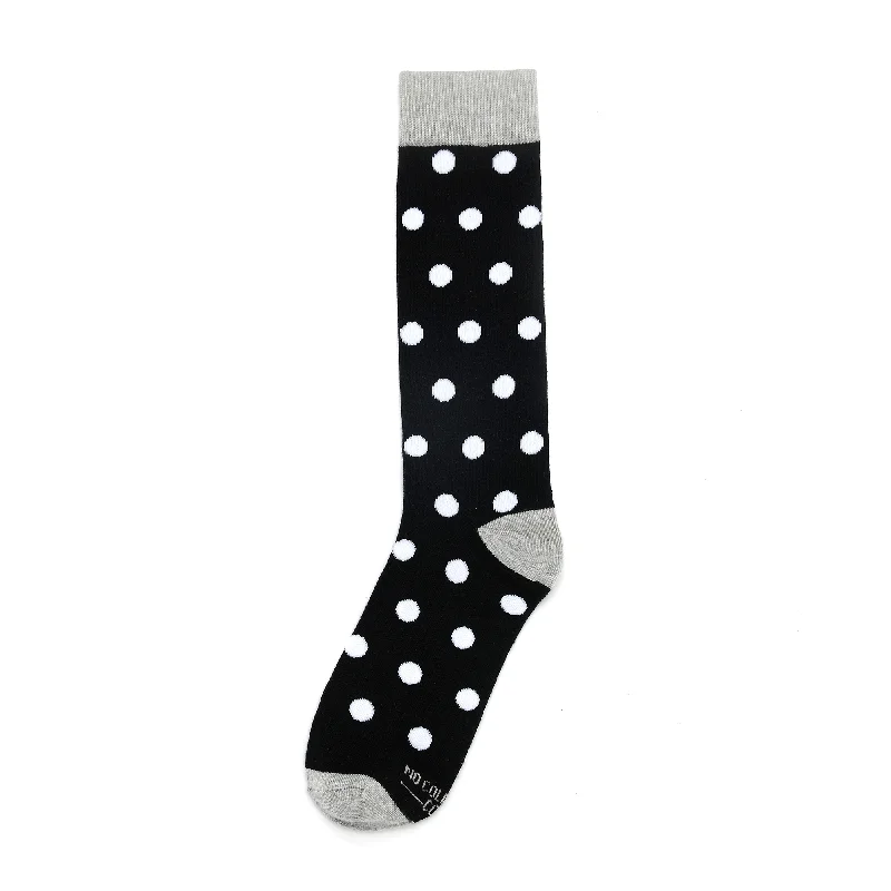 Value Deals Black Socks with White Polka Dot Socks