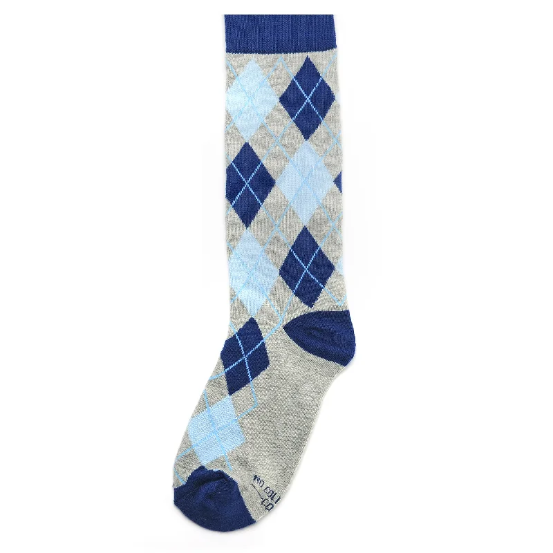 Final Clearance Blue and Grey Argyle Socks